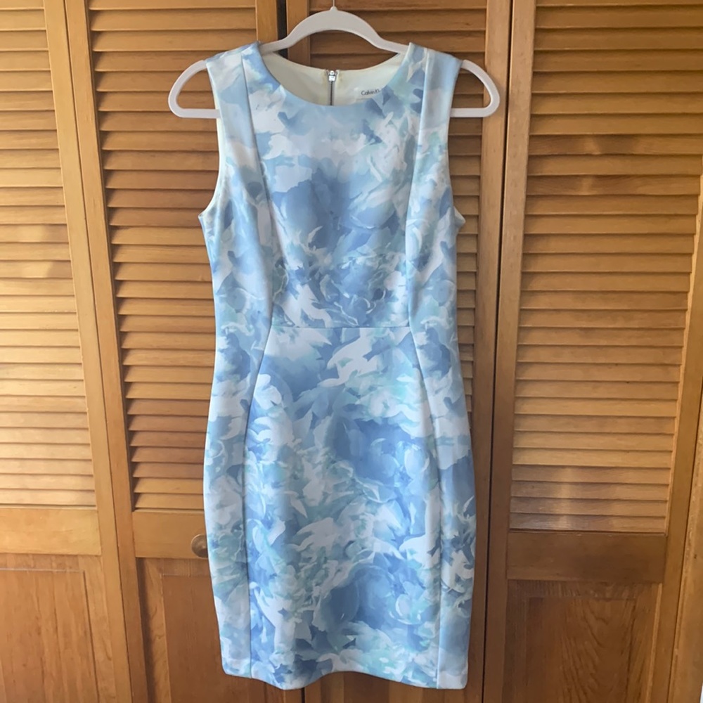 GUC Calvin Klein sleeveless floral dress, size 8
